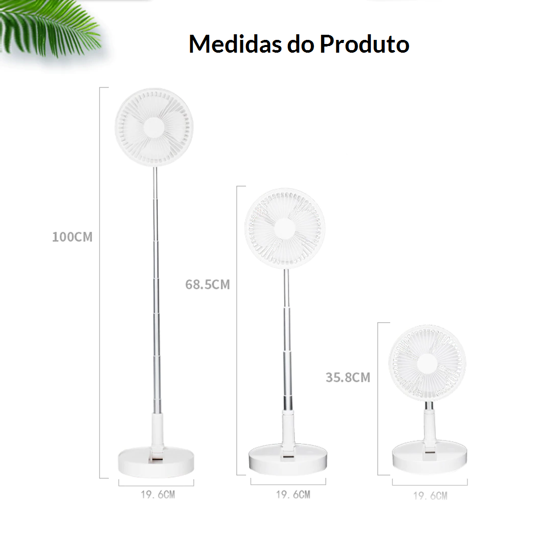 Ventilador Portátil Dobrável Telescópico