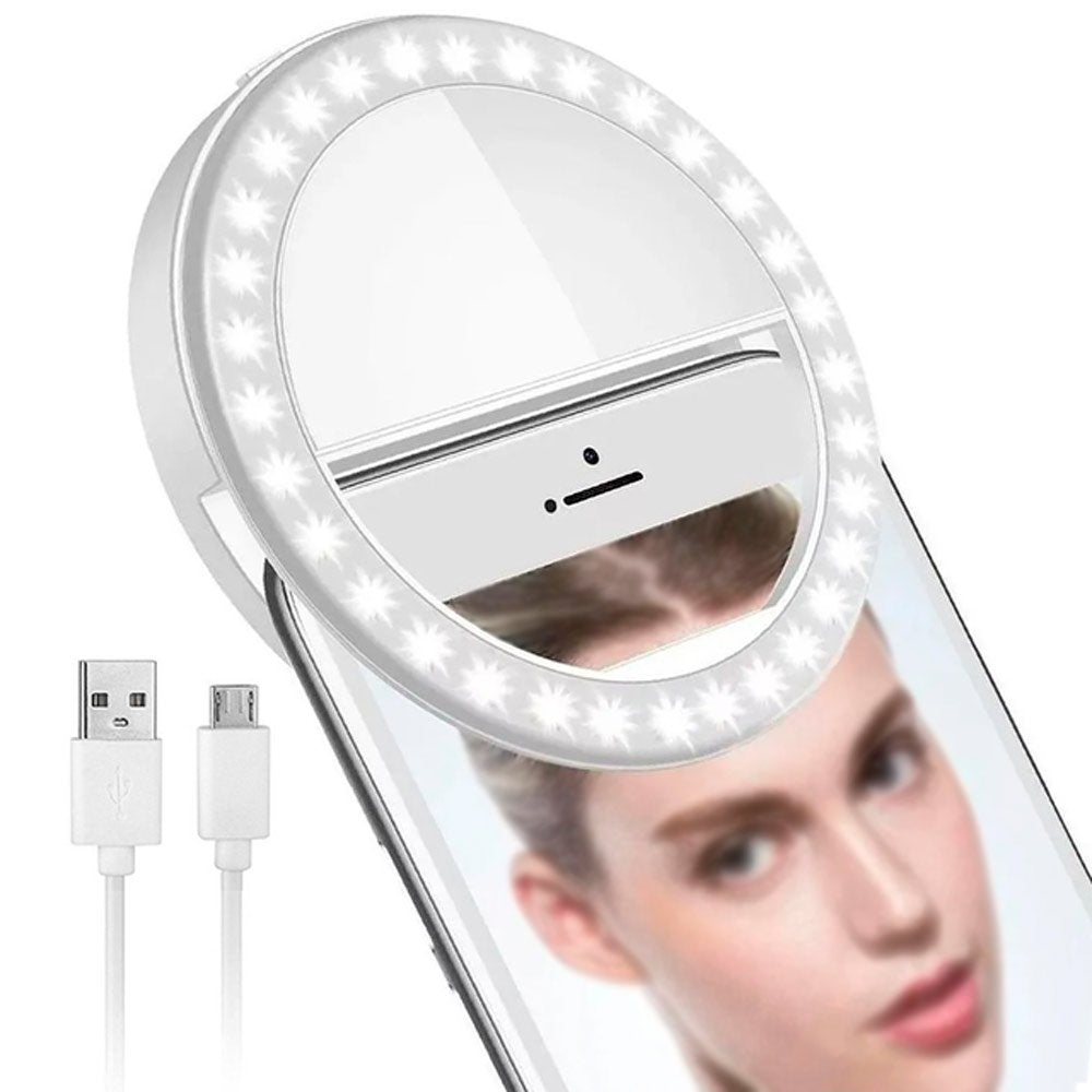 Ring Light Selfie Para Celular Três Potências Anel De Luz BRANCO