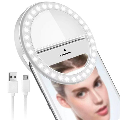 Ring Light Selfie Para Celular Três Potências Anel De Luz BRANCO