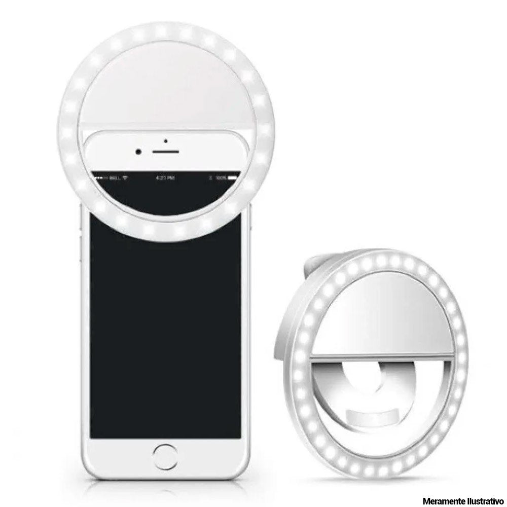 Ring Light Selfie Para Celular Três Potências Anel De Luz BRANCO